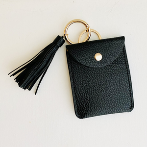 Mini Wallet Key Chain w Tassel
