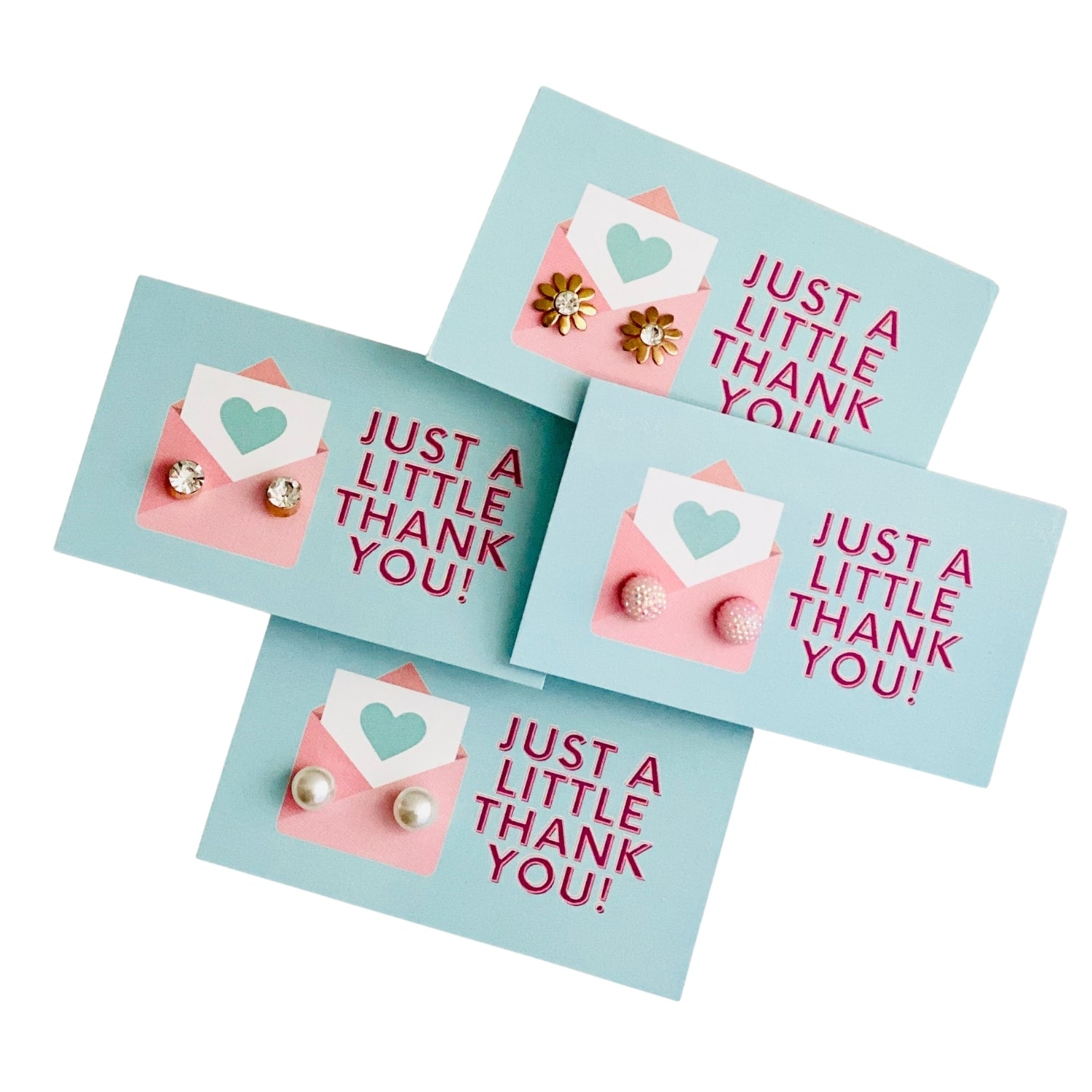 Thank You Stud Earrings Card (10pc)