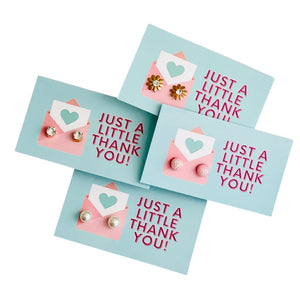 Thank You Stud Earrings Card (10pc)