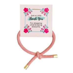 Thank You Gold Tip Hair Tie (10pc)