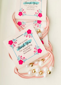 Thank You Pearl Hair Tie (10pc)